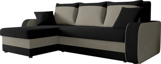 Alvared 3 seters Hjørnesovesofa Universal   Svart/Grå