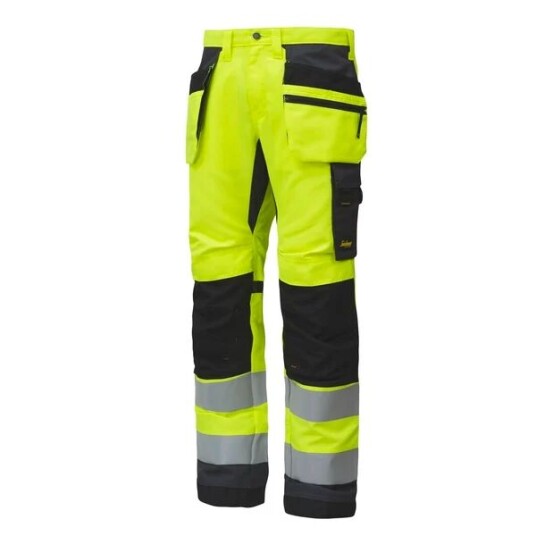 Snickers Workwear Bukse 6230 Gul/mørkegrå Str: 56 Snickers Workwear