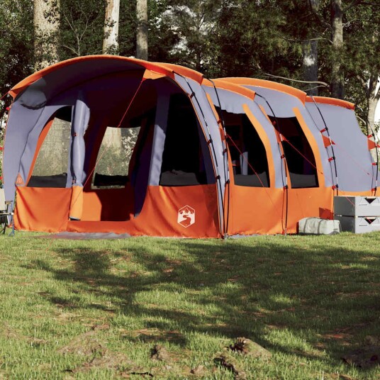 vidaXL telt for camping 8 personer grå vanntett