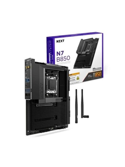 NZXT N7 B850 ATX Hovedkort for AMD AM5 med DDR5 Ram - Svart NZXT N7 B850 ATX Hovedkort for AMD AM5 med DDR5 Ram - Svart
