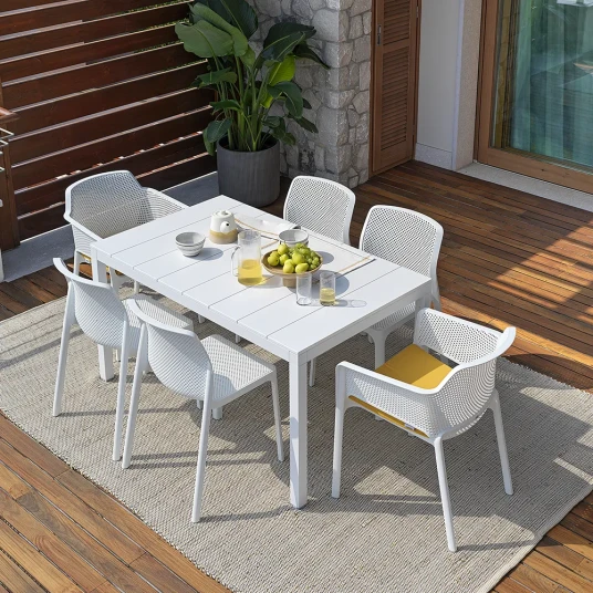 Nardi Rio Fix Spisebord 210x85 cm White Nardi Rio Fix Spisebord 210x85 cm White