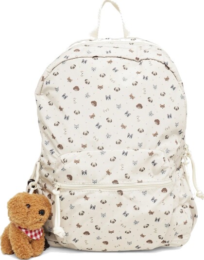 Mango Ryggsekk Printed med Dog Charm LT PASTEL Brun One Size