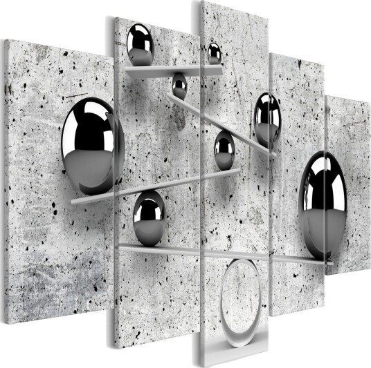 Bilde Balls And Concrete 5 Parts Wide 200x100 Artgeist sp. z o. o.