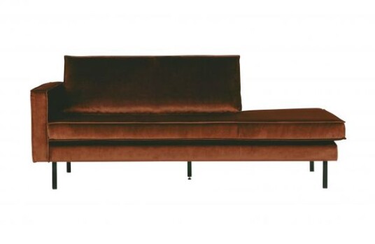 BePureHome Rodeo Daybed Rust velur - venstrevendt