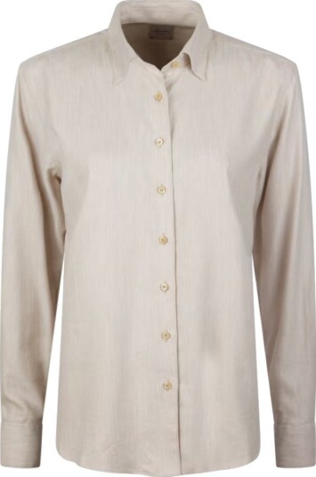 Stenströms Siri flannel shirt 38 beige dame