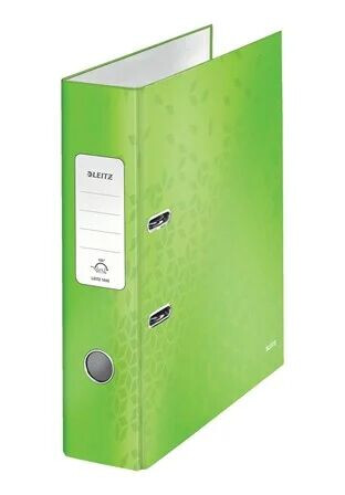 Leitz Brevordner 180 WOW Laminert kartong A4/80mm Grnn Leitz Brevordner 180 WOW Laminert kartong A4/80mm Grnn