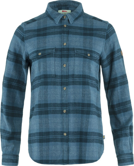 Fjellreven Övik Heavy Flannel Shirt W Indigo Bluedark Navy S