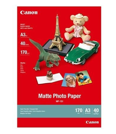 Canon Paper MP-101 / 7981A008 Matte Photo A3 - 40 Sheets Canon Paper MP-101 / 7981A008 Matte Photo A3 - 40 Sheets