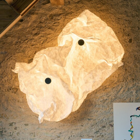 Vegglampe FLOS Maap W2 dimmbar Hvit Stue Stoff / Tekstil Design 240 155 Hvit