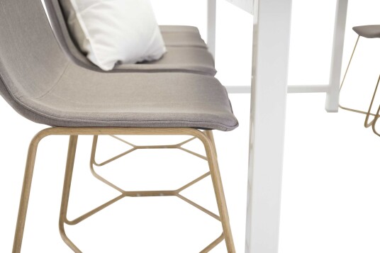 Venture Design Count & X-chair spisegruppe Hvit/grå 8 st stoler & bord 220 x 100 cm
