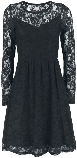 Gothicana by EMP Goth Kort kjole Blondekjole S til 7XL Damer svart