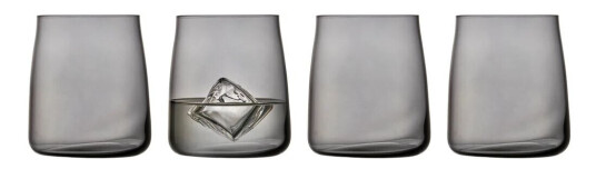Lyngby Glas Zero vannglass 42 cl 4-pakning Smoke