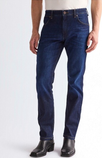 Wrangler Jeans Greensboro Rustic Navy Blå