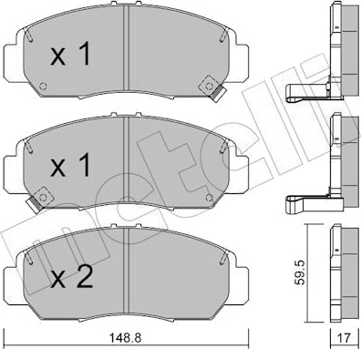 METELLI 22 0462 0 Bremseklosser