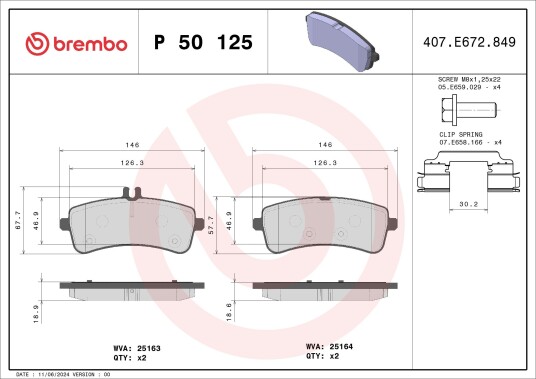 Bremseklosser BREMBO P 50 125