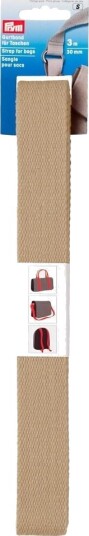 Prym Veskestropp Bomull Beige 30mm 3m Prym Veskestropp Bomull Beige 30mm 3m