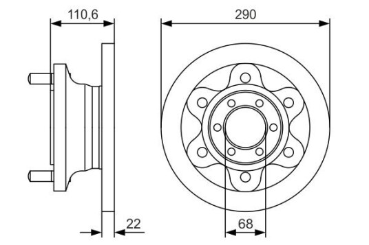 Bremseskive BOSCH 0 986 479 S95 Bremseskive BOSCH 0 986 479 S95
