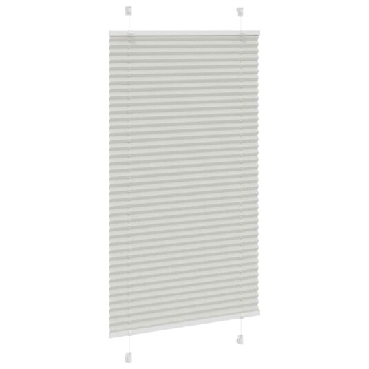  plisségardin lys grå 75x100 cm Stoff Bredde 74,4 Polyester