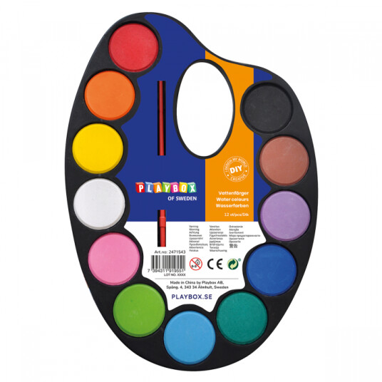 Playbox Akvarel 12-set