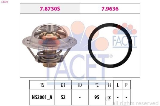 Termostat FACET 7.8730 Termostat FACET 7.8730