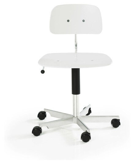 Montana KEVI 2533 Kontorstol, White/polert krom Unoliving