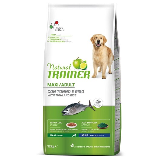 Trainer Natural Dog Trainer Dog Natural Adult Maxi Med Fisk Og Ris 12 kg Trainer Natural Dog Trainer Dog Natural Adult Maxi Med Fisk Og Ris 12 kg