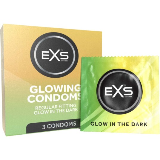 EXS Glowing Condoms 3 pack