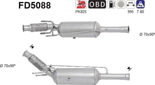Partikkelfilter AS FD5088
