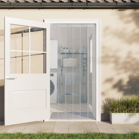 Vidaxl Strimmelgardin Pvc Rull 2 Mm X 200 Mm 25 M