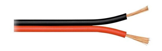 Pro Høyttalerkabel CCA 50 m Rød/Svart 2x2,5 mm²