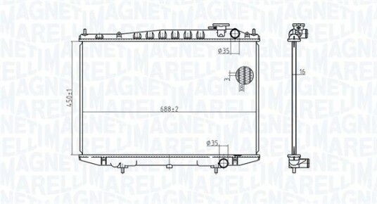 Radiator MAGNETI MARELLI 350213174500 Radiator MAGNETI MARELLI 350213174500