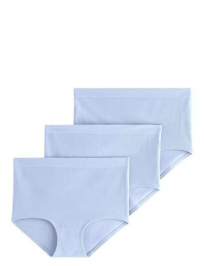 Lindex Brief Sally High Seam 3 Pack Blue XL