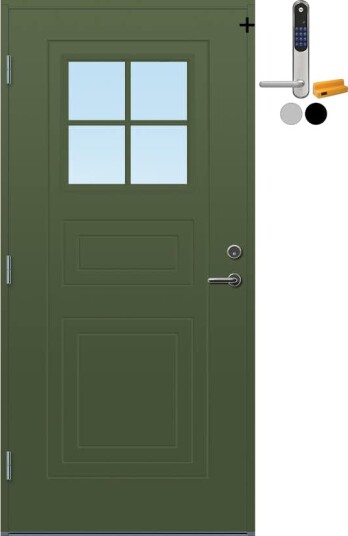Ytterdør Bygg1 Utvik Cotswold med Yale Doorman Classic Home
