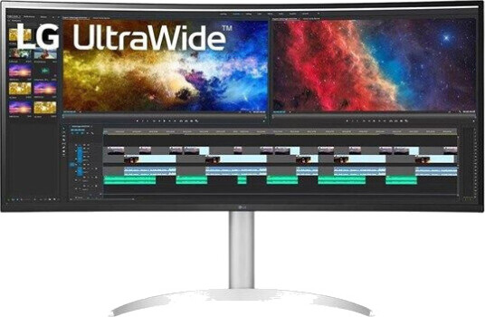 LG 38" Curved Ultrawide Skjerm 3840x1600 IPS 75Hz Hvit LG 38" Curved Ultrawide Skjerm 3840x1600 IPS 75Hz Hvit