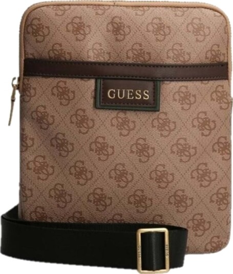 Guess Guess Vezzola Tekstil Crossbody Veske Brun 19 X 24 X 2 Cm For Menn