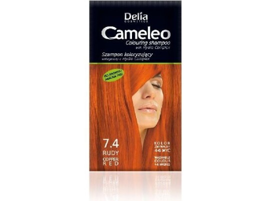 Delia Cameleo Shampoo Color. 7.4 Rudy 40 Ml.