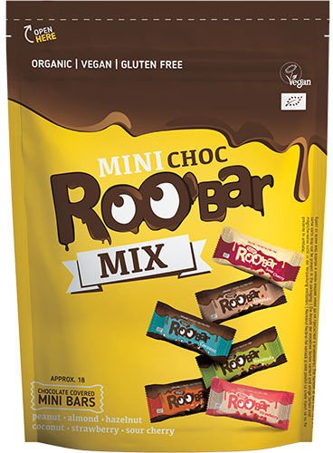 ROO bar Mini Sjokolade Mix Økologisk 180 g ROO bar Mini Sjokolade Mix Økologisk 180 g