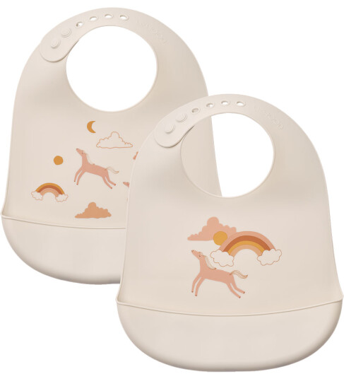 LIEWOOD Tilda Silikon Smekke 2-Pack Dream/Ecru LIEWOOD Tilda Silikon Smekke 2-Pack Dream/Ecru