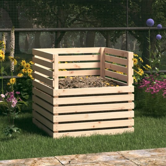 vidaXL Kompostkasse 80x80x78 cm heltre furu