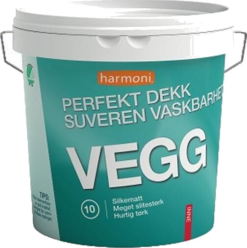 Harmoni Veggmaling 10 A Base 2,7l Silkematt