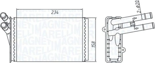 Varmeapparat register MAGNETI MARELLI 350218409000