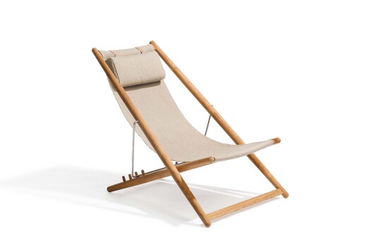 Skargaarden H55 hvilestol Teak/lysegrå Ashe Grå