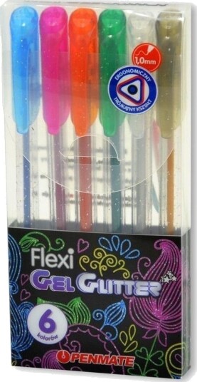 Penmate Gelpenn Flexi Abra Gel 6 Farger Med Glitter