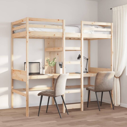  Ramme for loftseng uten madrass 75x190 cm heltre furu 8721158373106
