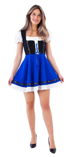 Hisab/Joker Oktoberfest Kjole Dirndl Blå