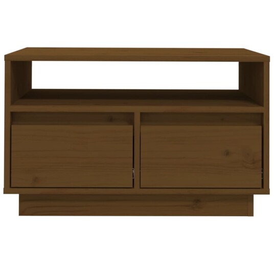 vidaXL TV-benk brun 60x35x37 cm heltre furu
