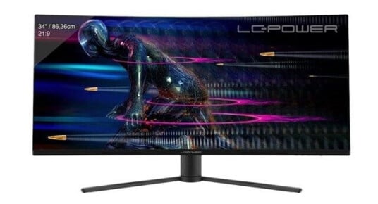 LC Power 34" UltraWide Gaming Monitor 3440x1440 165Hz Buet Skjerm med VA-panel