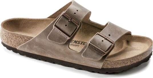 Birkenstock Unisex Arizona Oiled Leather Regular 48, Tabacco Brown