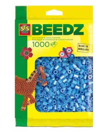 SES Iron on beads 1000 sky Blå
