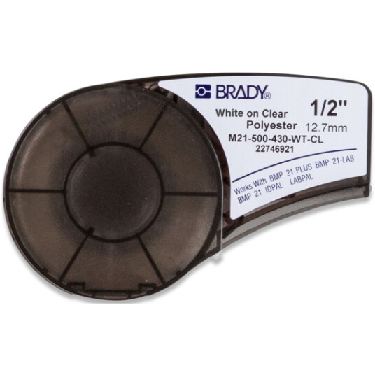 Brady M210 Polyester Tape 12,7 mm Hvit På Klar Brady M210 Polyester Tape 12,7 mm Hvit På Klar